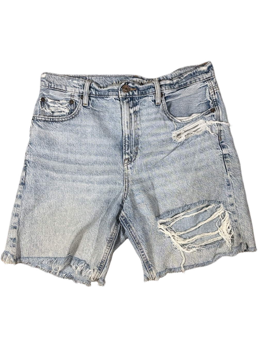 American Eagle Outfitters Light Wash Distressed Skater Denim Shorts SKU1529